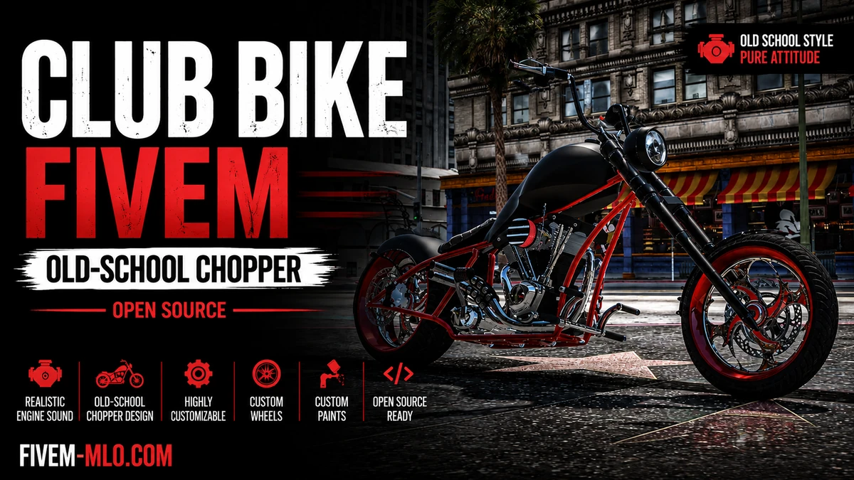 Club Bike FiveM | Old-School Chopper Motorcycle | Open Source
